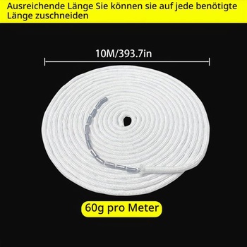 Olovená páska 600g pre ťažké záclony, cca 10 metrov, hmotnosť záclony 60g/m 60g*10M