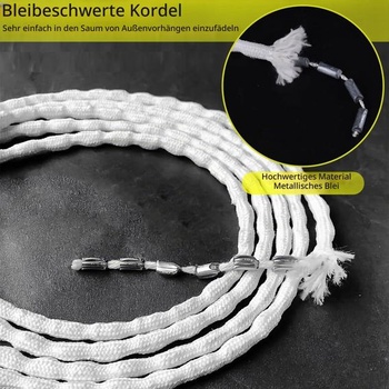 Olovená páska 600g pre ťažké záclony, cca 10 metrov, hmotnosť záclony 60g/m 60g*10M