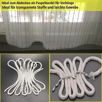 Olověná páska 600g pro těžké záclony, cca 10 metrů, hmotnost záclony 60g/m 60g*10M
