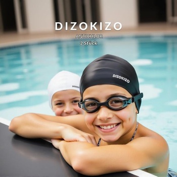 2 silikónové plavecké čiapky pre deti vo veku 6-14 rokov, vysoko elastické, pohodlné, protišmykové