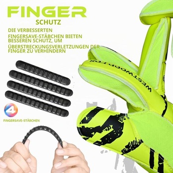 Brankárske rukavice WESTWOOD FOX Fingersave pre futbalových brankárov pre deti, mládež a dospelých, od
