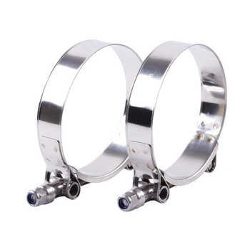 2 kusy nerezových svorek s T-šroubem 35-43 mm (1,38-1,7 palce), pro sací hadici turba, měkkou