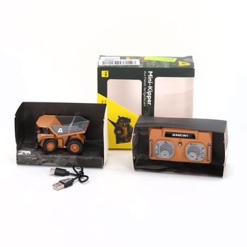 Dálkově ovládaný mini sklápěč z kovu, proporcionální, 8kanálový, RTR 1:64, pro děti od 6 let