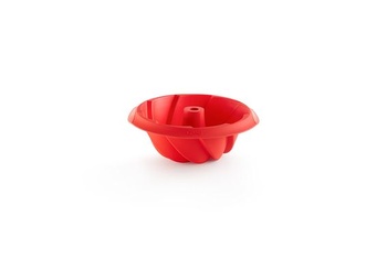 Špirálová forma na tortu Lékué Bundt, silikónová, červená, 20 cm x 20 cm - 1 kus červená