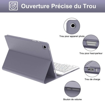 Pouzdro s klávesnicí pro Samsung Galaxy Tab A9 Plus/A9+ 11 palců, AZERTY, francouzské, Bluetooth
