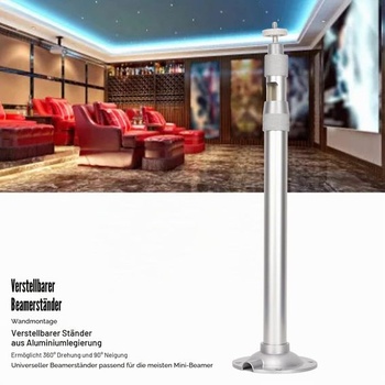 Stropný držiak projektora Zunate, univerzálny držiak projektora, nástenný držiak, nastaviteľný o 360 °,