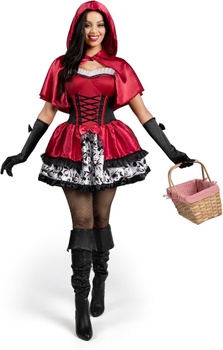 Dámsky kostým Spooktacular Creations sada červená čiapočka