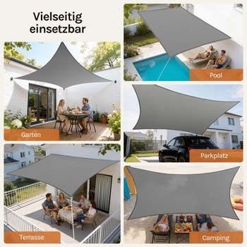 WOLTU Prémiová HDPE slnečná clona, ​​odolná proti poveternostným vplyvom, priedušná, 95% UV ochrana,