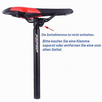 Hliníková sedlovka UPANBIKE pro horské kolo, černá, 350 mm, průměr 25,4/27,2/28,6/31,6 mm, tloušťka