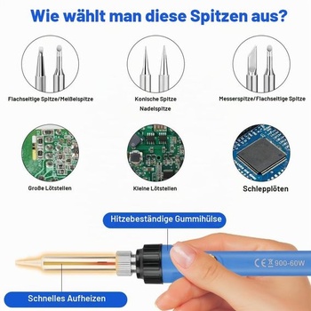 Sada spájkovačky Flintronic, 60W LCD spájkovačka s vypínačom, nastaviteľná teplota 200-480 ° C, 10g spájkovacia