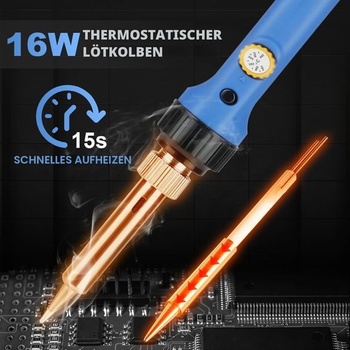 Sada spájkovačky Flintronic, 60W LCD spájkovačka s vypínačom, nastaviteľná teplota 200-480 ° C, 10g spájkovacia