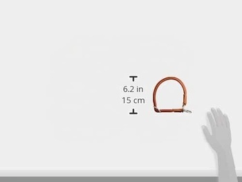 Kerbl Pet Roma kulatý kožený obojek se zarážkou, 45 cm, 8 mm, koňakový