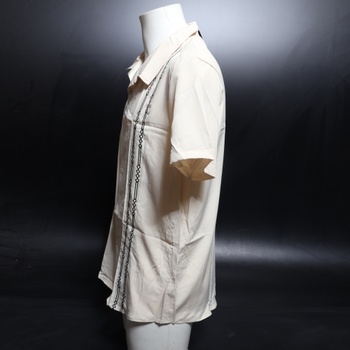 Pánske košele HMIYA s krátkym rukávom, letné, pánske tričko Guayabera s krátkym rukávom a gombíkmi,