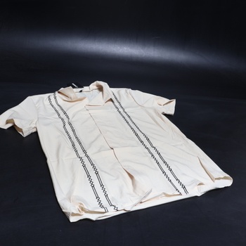 Pánské košile HMIYA s krátkým rukávem, letní, pánské tričko Guayabera s krátkým rukávem a knoflíky,