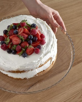 Stojan na torty Pasabahce 10345, stojan na muffiny, rada Patisserie, priehľadný okrúhly, 32,2 cm