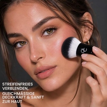Docolor Mini Kabuki štětec kulatá hlava malý štětec na make-up syntetické štětiny mini černý