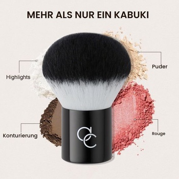 Docolor Mini Kabuki štětec kulatá hlava malý štětec na make-up syntetické štětiny mini černý