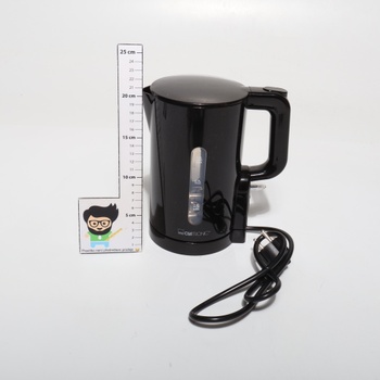 Kanvica Clatronic® 1 l | 900 W | Bez BPA | Ovládanie jednou rukou | Ukazovateľ hladiny vody | Ochrana