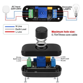 LED stmívací spínač VIPMOON FB0844