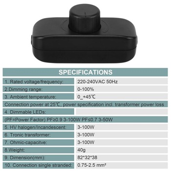 LED stmívací spínač VIPMOON FB0844