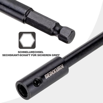 GEINXURN Predĺženie 270 mm pre dierové píly s aretačným mechanizmom, šesťhranným uťahovákom 3/8
