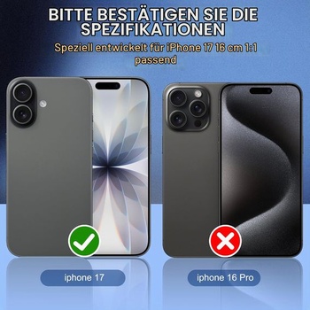 Chránič objektívu fotoaparátu Diruite pre iPhone 17, tvrdené sklo 9H s matnou hliníkovou zliatinou,
