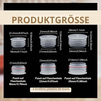 PLIGREAT 90dielna sada adaptérov na fľaše pre striekačky, 3 veľkosti, plastové zátky na fľaše,