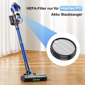 HEPA filter pre bezdrôtový vysávač Hearten P11, vhodný iba pre model P11