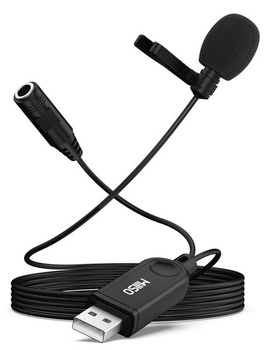 MillSO USB klopový mikrofón s 3,5mm jackom pre monitoring, všesmerový USB A nacvakávací mini