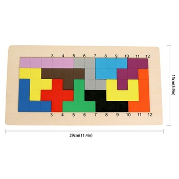 Dve drevené puzzle Pentomino, tangram hlavolam pre deti Pentomino