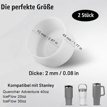 Sada 2 silikonových ochranných návleků pro Stanley Quencher Adventure 40oz, ochranný silikonový