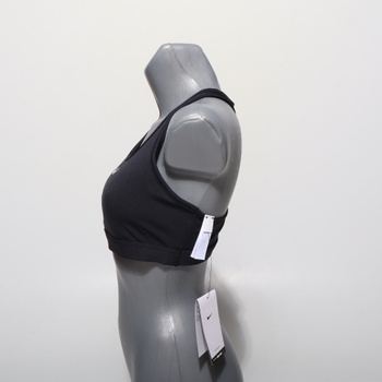 Sportovní podprsenka Nike Swoosh s vyztužením a střední oporou, DX6821 černá/bílá M