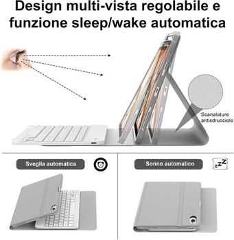 IVEOPPE kryt s klávesnicou pre iPad Air 11 (M4 2026/M3 2025/M2 2024), odnímateľný taliansky kryt s