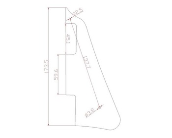 KAISH Priehľadný pickguard pre LP gitaru s chrómovaným držiakom z nerezovej ocele a oceľovými