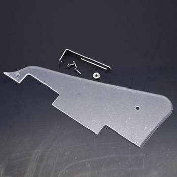 KAISH Priehľadný pickguard pre LP gitaru s chrómovaným držiakom z nerezovej ocele a oceľovými