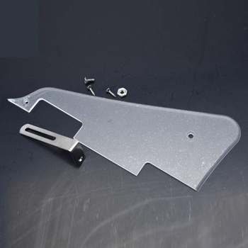 KAISH Priehľadný pickguard pre LP gitaru s chrómovaným držiakom z nerezovej ocele a oceľovými