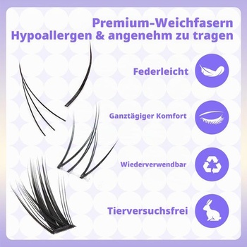 Arison Lashes dolné zhluky rias 4 štýly v 1 prírodné zhluky dolných rias s tenkým pásikom