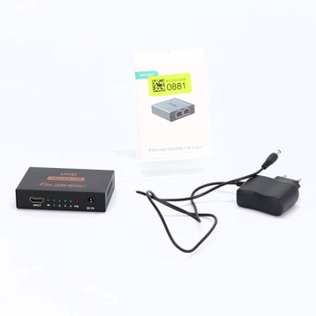 Ozvavzk HDMI Splitter 1 in 4 Out, HDMI Splitter 4K 30Hz Audio Video Distributor Podpora HDMI