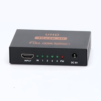 Ozvavzk HDMI Splitter 1 in 4 Out, HDMI Splitter 4K 30Hz Audio Video Distributor Podpora HDMI