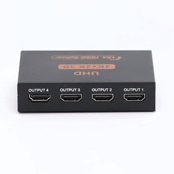 Ozvavzk HDMI Splitter 1 in 4 Out, HDMI Splitter 4K 30Hz Audio Video Distributor Podpora HDMI