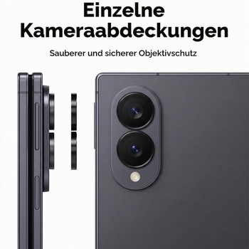 1dielna ochranná fólia na fotoaparát pre Samsung Galaxy Z Fold 8, čierna.