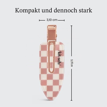 Gýčovité bezšvíkové sponky do vlasov pre ženy - terakotová kockovaná, 2 kusy Terakota 2 ks kockovaná