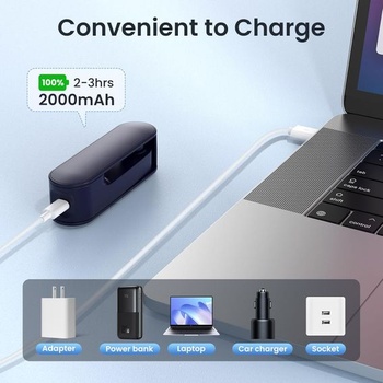 Mini ruční ventilátor, 2 rychlosti a 14 hodin, dobíjecí ventilátor s baterií přes USB, tichý a