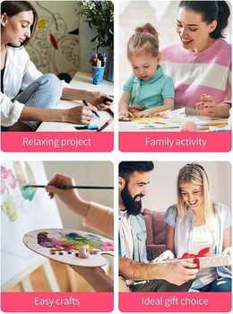 NANASUGUR Maľovanie podľa čísel pre dospelých, Sady na maľovanie olejom na plátne, ručne maľované, pre
