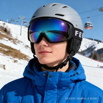 FEISEDY Lyžiarske okuliare Snowboardové okuliare pre mužov a ženy Športové okuliare B2961 Modro-čierne VLT 18%