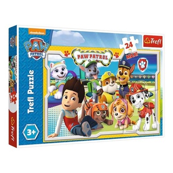 Trefl, Puzzle, Šťastný tým, 24 maxi dílků, Tlapková…
