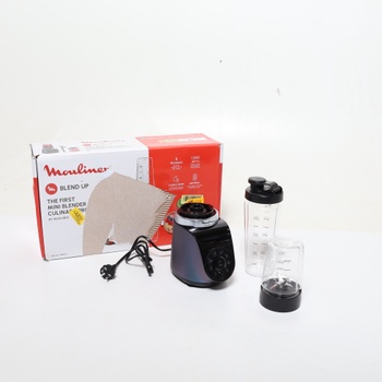 Moulinex Blend Up, výkonný mini mixér, 1000 W, 8 automatických programov, LM19H4F0 Drvený ľad Modrá