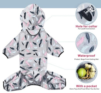 Pláštenka pre psov Idepet, vetruodolná a nepremokavá, s kapucňou, pre malé a stredné psy, 4XL,