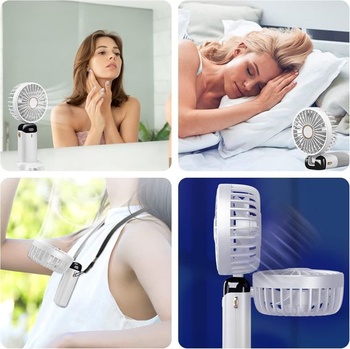 Ručný ventilátor Jsdoin, prenosný mini ventilátor, dobíjací, malý vreckový ventilátor s 5