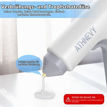 Akumulátorová tavná pistole, rychlé předehřívání 4V 10s, USB-C, baterie 2000mAh s displejem,